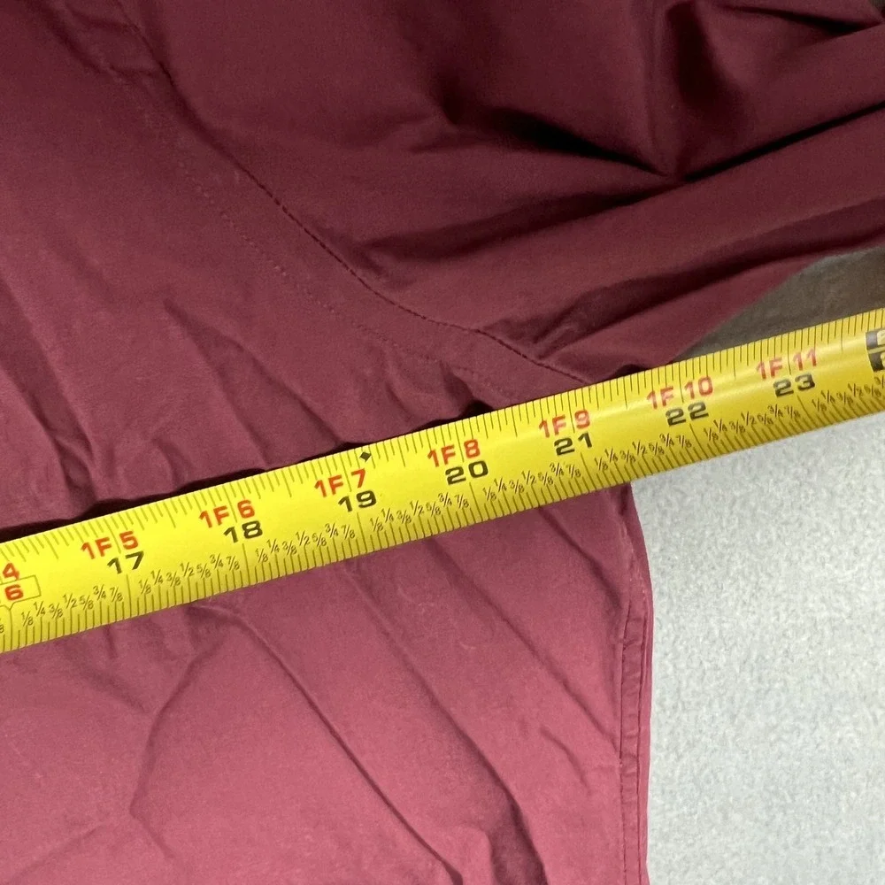 APT.9 Men's L 16-16.5 32/33 Slim Fit Premier Flex Burgundy Dress Shirt